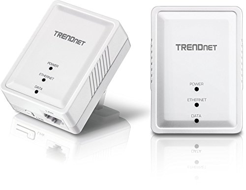 TRENDnet Powerline 500 AV Nano Adapter Kit, Includes 2 x TPL-406E Adapters, Cross Compatible With Powerline 600-500-200, Windows 10, 8.1, 8, 7, Vista, XP, Plug & Play Install, White, TPL-406E2K