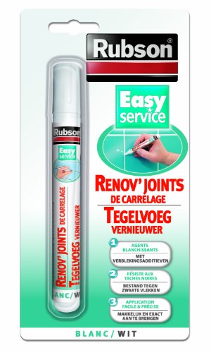 RUBSON 1767085 Easy Service Rénov'Joints de carrelage Blanc 7 ml