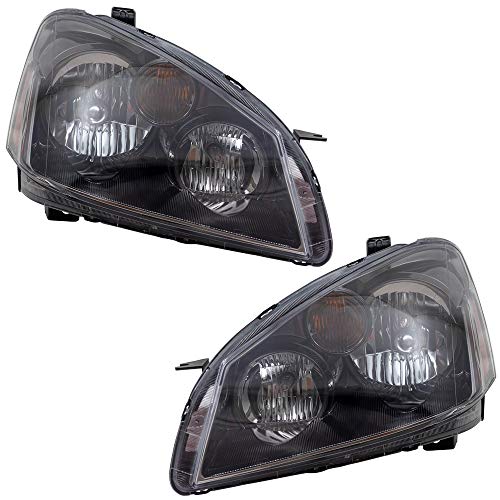 Brock Replacement Driver and Passenger Halogen Headlights Headlamps Replacement for 2005-2006 Altima 26060ZB525 26010ZB525