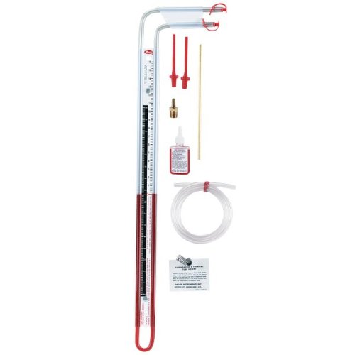 Dwyer® Dual Range Flex-Tube® U-Inclined Manometer, 1227, 0-16" w.c. Vertical.20-0-2.6" Inclined