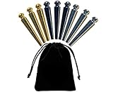 WE Games Premium Easy Grip Metal Cribbage Pegs with Tapered Design - Set of 9, Sleek and Stylish for Cribbage Boards, (3 Gold, 3 Silver, 3 Black) Fits 1/8 Inch Diameter Holes