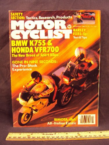 1986 86 November MOTORCYCLIST Magazine (Features: Bimota db1, BMW K75 S, Honda VFR700 F2 Interceptor, & Harley Davidson FXRS - Sp)