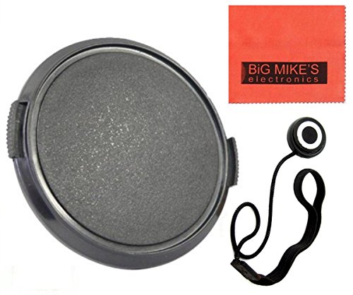 37mm Universal Snap-On Lens Cap for Olympus 14-42mm f/3.5-5.6 M. Zuiko Digital ED Zoom Lens + Cap Keeper + Microfiber Cleaning Cloth