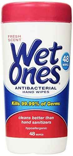 Wet Ones Fresh Scent Anti-Bacterial Wipes, 5-Canister 48 Wipes