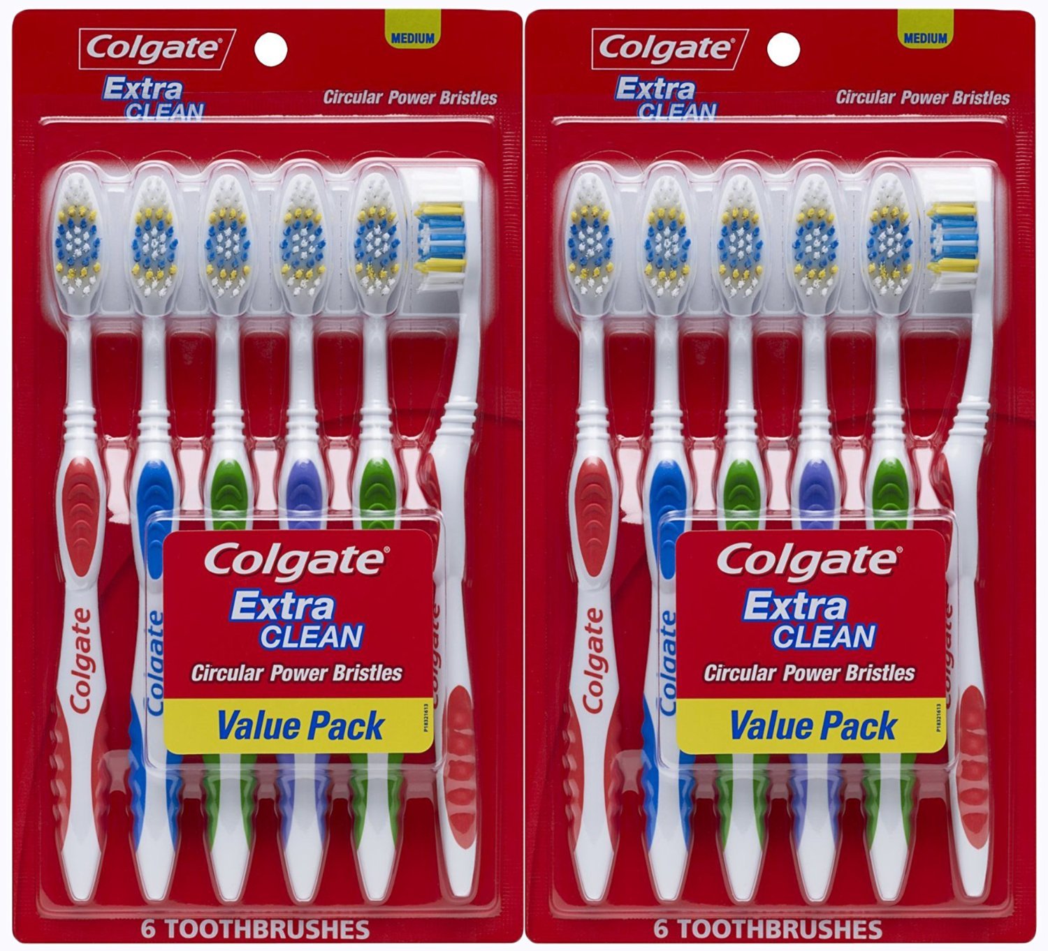 Book Cover Colgate Extra Clean Full Head, Medium Toothbrush, 12 Count Style May Vary