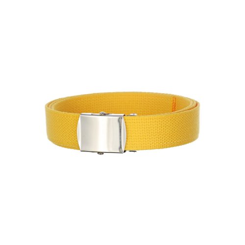 Solid Color Military Canvas Web Belt One Size Fits All (Yellow)