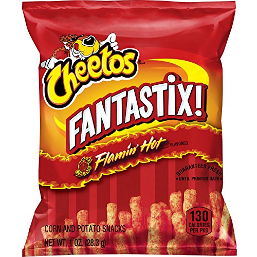 Book Cover Cheetos Fantastix Flamin' Hot Flavored Potato and Corn Snacks, 1.0 oz, 104 Count