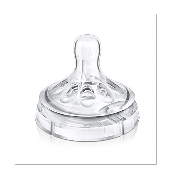 Philips Avent - SCF652/27 - Lot de 2 tétines Natural 1m+, débit lent