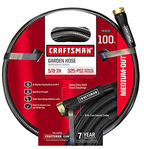 Craftsman Premium Rubber Garden Hose, 100FT. x 5/8. inch