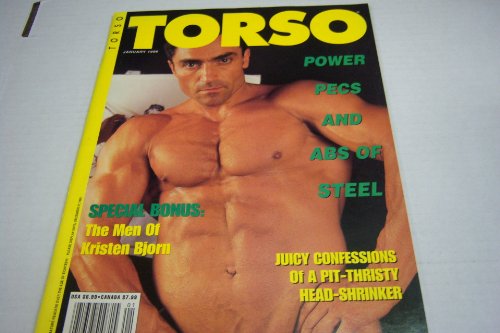 Torso Adult Gay Magazine "Power Pecs and Abs of Steel" January 1996