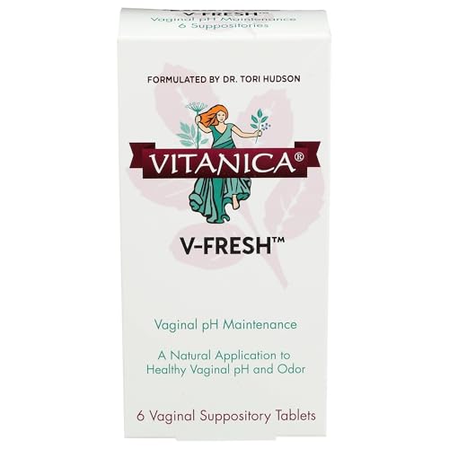 Vitanica, V-Fresh, Vaginal pH Support, 6 Suppositories