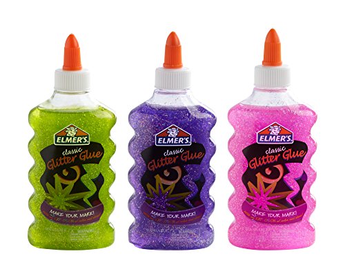 Book Cover Elmer's Liquid Glitter Glue, Great For Making Slime, Washable, Assorted Colors, 6 Ounces Each, 3 Count