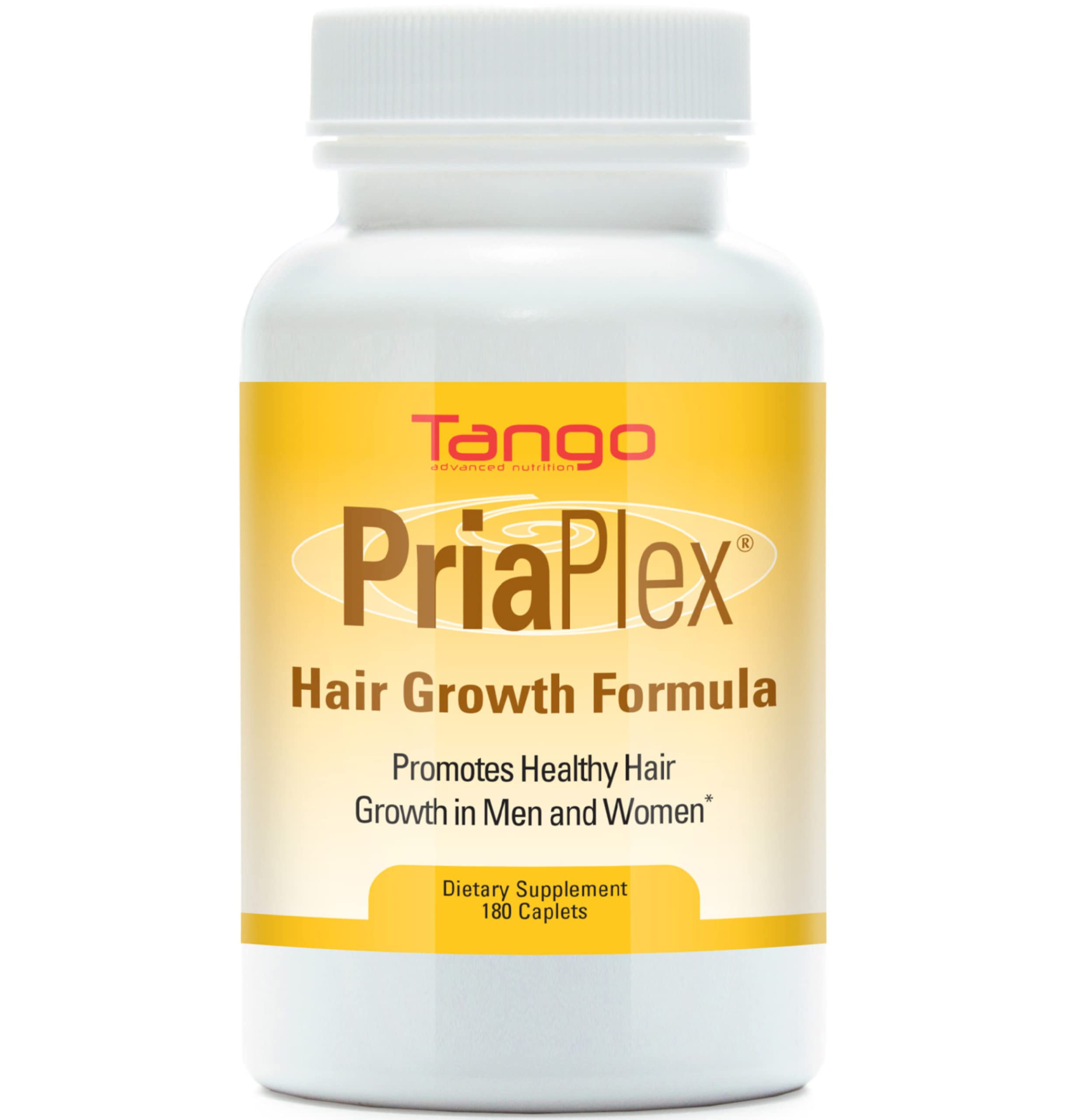 PriaPlex Natural Hair Growth Supplement for Hair Loss for Men and Women, Supporting Healthy Hair Regrowth (180 Caplets)