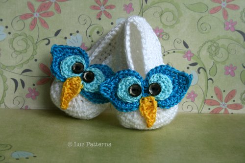 Crochet book, baby owl boots crochet pattern, baby booties pattern (106)