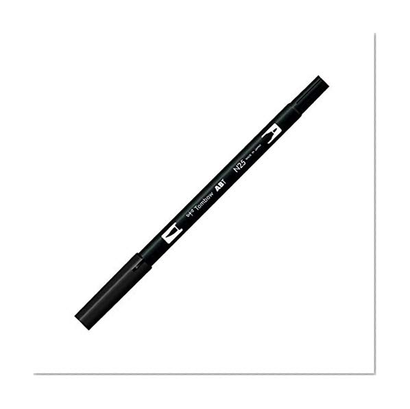 Tombow ABT-N25 Feutre pinceau à 2 pointes Lampe Noire