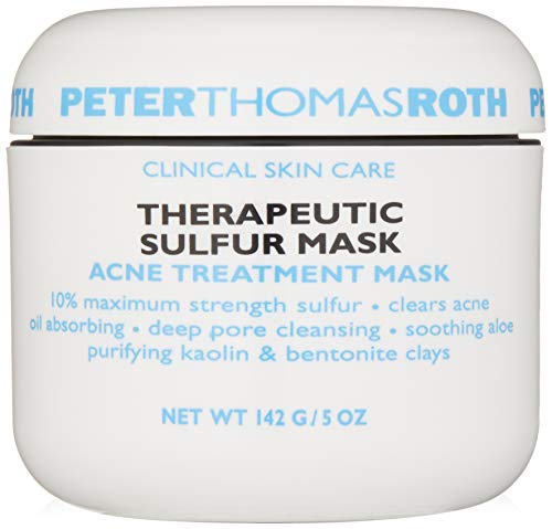 Book Cover Peter Thomas Roth Therapeutic Sulfur Acne Treatment Mask, Maximum-Strength Sulfur Mask for Acne, Clears Up and Helps Prevent Acne Blemishes, Oil Absorbing and Pore Cleansing