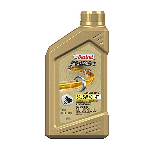 Castrol 06113 Power RS 5W-40 4-Stroke Motorcycle Oil - 1 Quart, (Pack of 6)