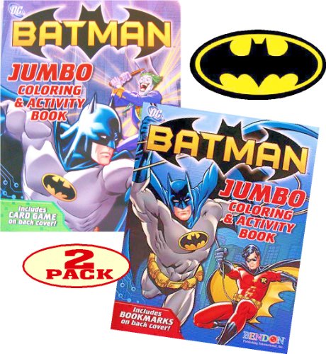 Book Cover Batman Coloring and Activity Book Set (2 Coloring Books)