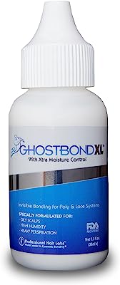 Book Cover Ghost Bond XL Hair Replacement Adhesive - 1.3oz - Invisible Bonding Glue: Extra Moisture Control - Light Hold For Poly and Lace Hairpiece, Wig, Toupee Systems