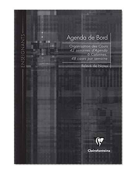 Clairerontaine - Réf 9069C - Un Agenda de Bord 6 Colonnes (48 cases/semaine) Brochure Souple 21x29,7 cm 144 Pages Coloris Aléatoire vendu à l'Unité