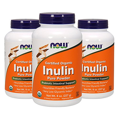 Now Foods Inulin (Certified Organic) - 8 oz (Pack of 3)