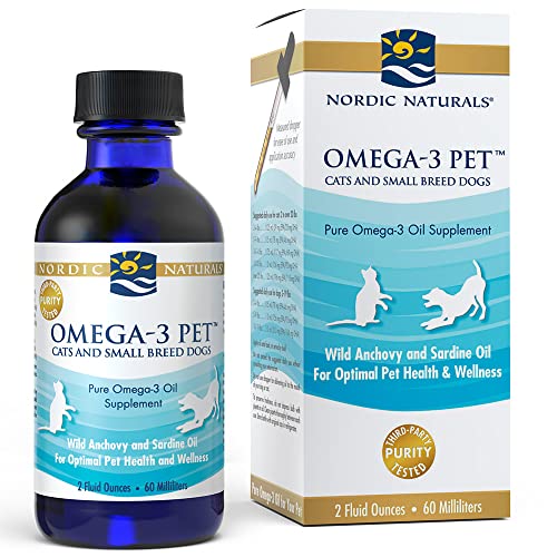 Nordic Naturals Omega 3 Pet Fish Oil Liquid for Cats and Dogs