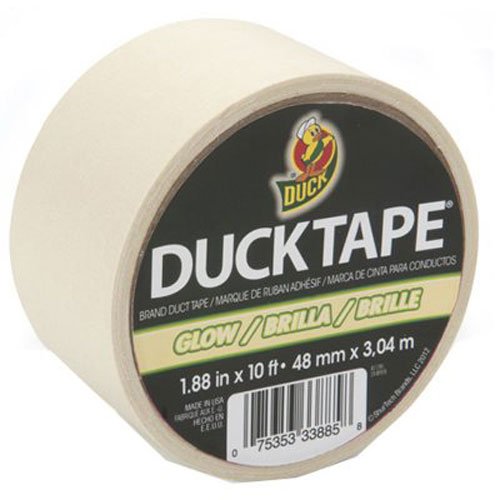 Duck Brand 281261 Glow in the Dark Duck Tape, 10' Length x 1-7/8" Width