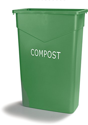 Book Cover Carlisle 342023CMP09-E TrimLine Plastic Compost Container, 23 Gallon Capacity, 1 Pack, Green