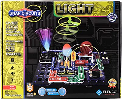 Book Cover Snap Circuits SCL-175 Lights Electronics Exploration Kit | Over 175 Exciting STEM Projects | 4-Color Project Manual | 55 Snap Modules | Unlimited Fun