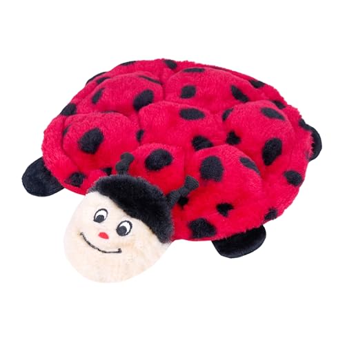 ZippyPaws - Crawlers, 6-Squeaker Plush Dog Toy - Betsey The Ladybug