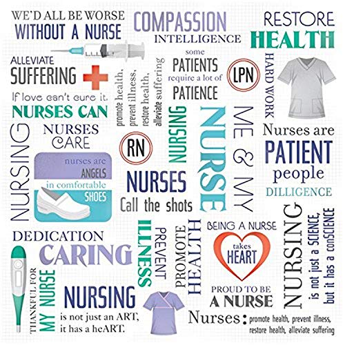 Karen Foster Medical Paper 12"X12"-Nurse Collage 25 per pack