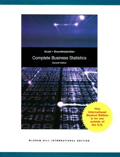 Complete Business Statistics 7th edition by Aczel, Amir published by Mcgraw Hill Higher Education Paperback