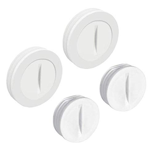 Hubbell-Bell PCP47550WH Weatherproof Nonmetallic Closure Plug Assortment 1/2 in and Two 3/4 in, 4-Pack