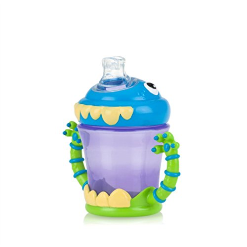 Book Cover Nuby Two-Handle iMonster No-Spill Super Spout Cup, 7 Ounce