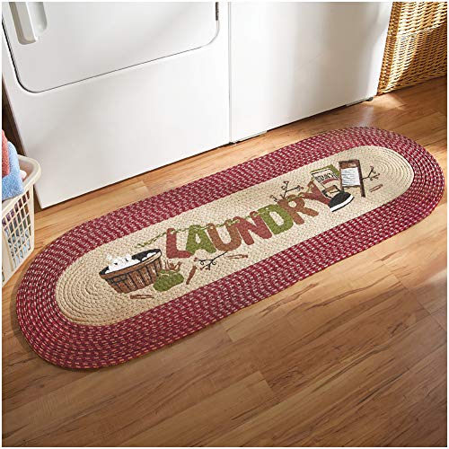 Book Cover Collections Etc Vintage Laundry Room Decorative Braided Runner