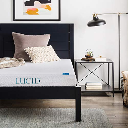 Book Cover LUCID 6 Inch Memory Foam Mattress - Dual-Layered - CertiPUR-US Certified - Firm Feel - Twin Size