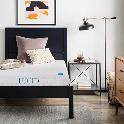 Book Cover LUCID 6 Inch Gel Infused Memory Foam Mattress - Firm Feel - Perfect for Children - CertiPUR-US Certified - 10 Year warranty - Twin XL