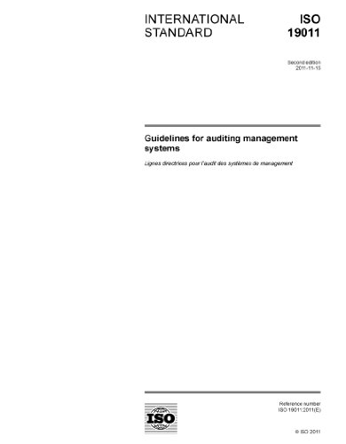 ISO 19011:2011, Guidelines for auditing management systems