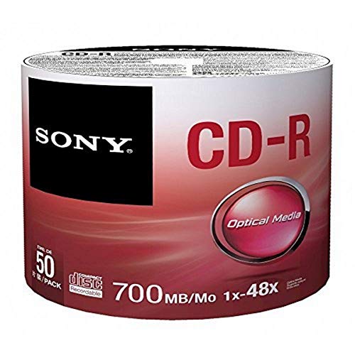 Book Cover Sony 50CDQ80SP CD-R Data Recordable Media - 50 Pack Spindle