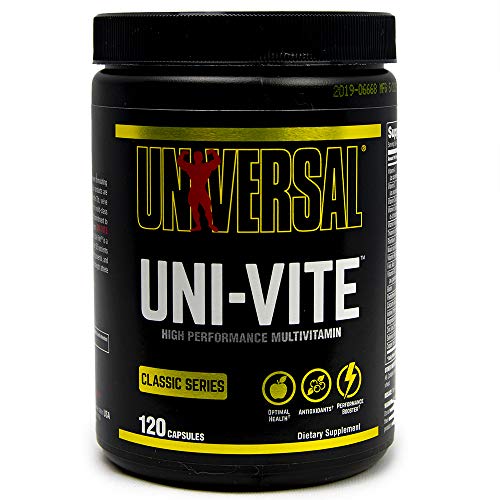 Universal Nutrition Uni-Vite Capsules - 30 day supply of highly potent and effective vitamins and minerals, 120 Count