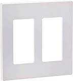 Leviton 80309-SW 2-Gang Decora Plus Wallplate Screwless Snap-On Mount, White, 20-Pack