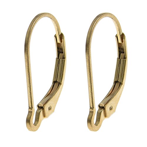 Dreambell 2 pcs 14k Gold Filled Interchangeable Leverback Earwires Lever Back Clip Earring Connector