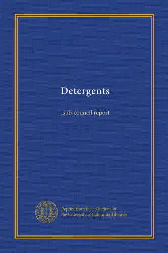 Detergents: sub-council report