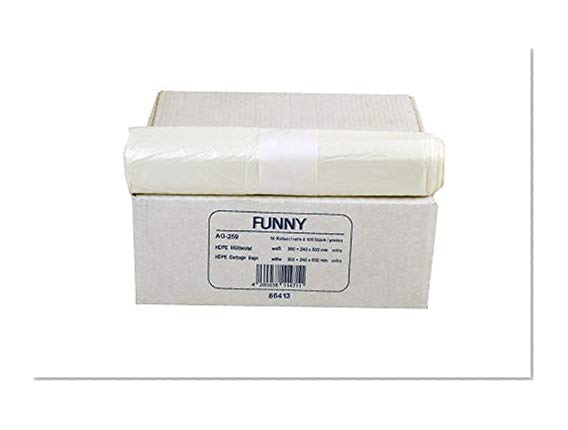 Funny Lot de 1000 sacs poubelle en PEHD Blanc Capacité 30 l