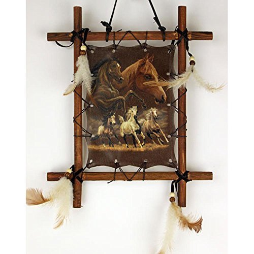 Book Cover 11 x 9 Framed Indian Picture - Horses by OBI