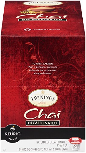 Twinings of London Decaffeinated Chai Tea K-Cups for Keurig, 24 Count (Pack of 1)