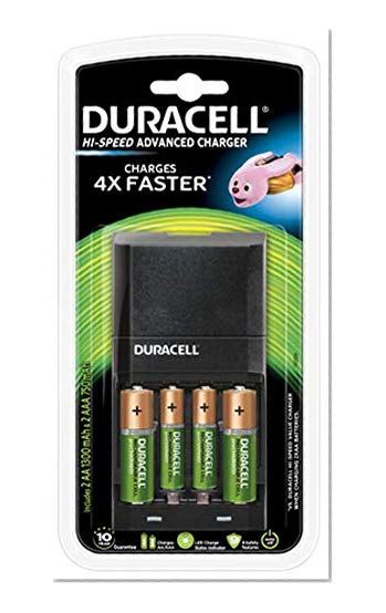 Duracell CEF27 Chargeur Piles Rechargeables AA & AAA, Rapide 15 minutes, Piles incluses