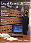 By William P. Statsky - Legal Research and Writing: 5th (fifth) Edition