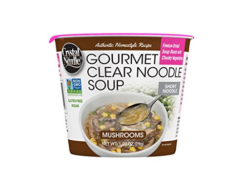 Book Cover Crystal Noodle Non-GMO Short Noodle Soup, Mushroom, 1.02 Ounce (Pack of 6)
