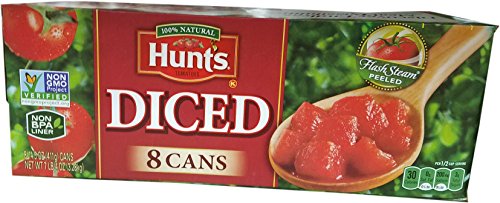 Hunt's 100% Natural Diced Tomatoes 14.5 Oz (Pack Of 8)